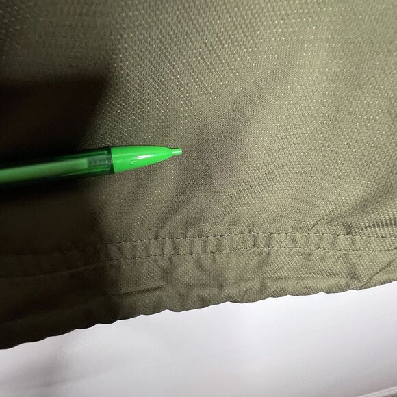 REI Jacket Mens Sz L Outdoor Softshell Lined Hidden Hood Green Full Zip - Picture 10 of 16